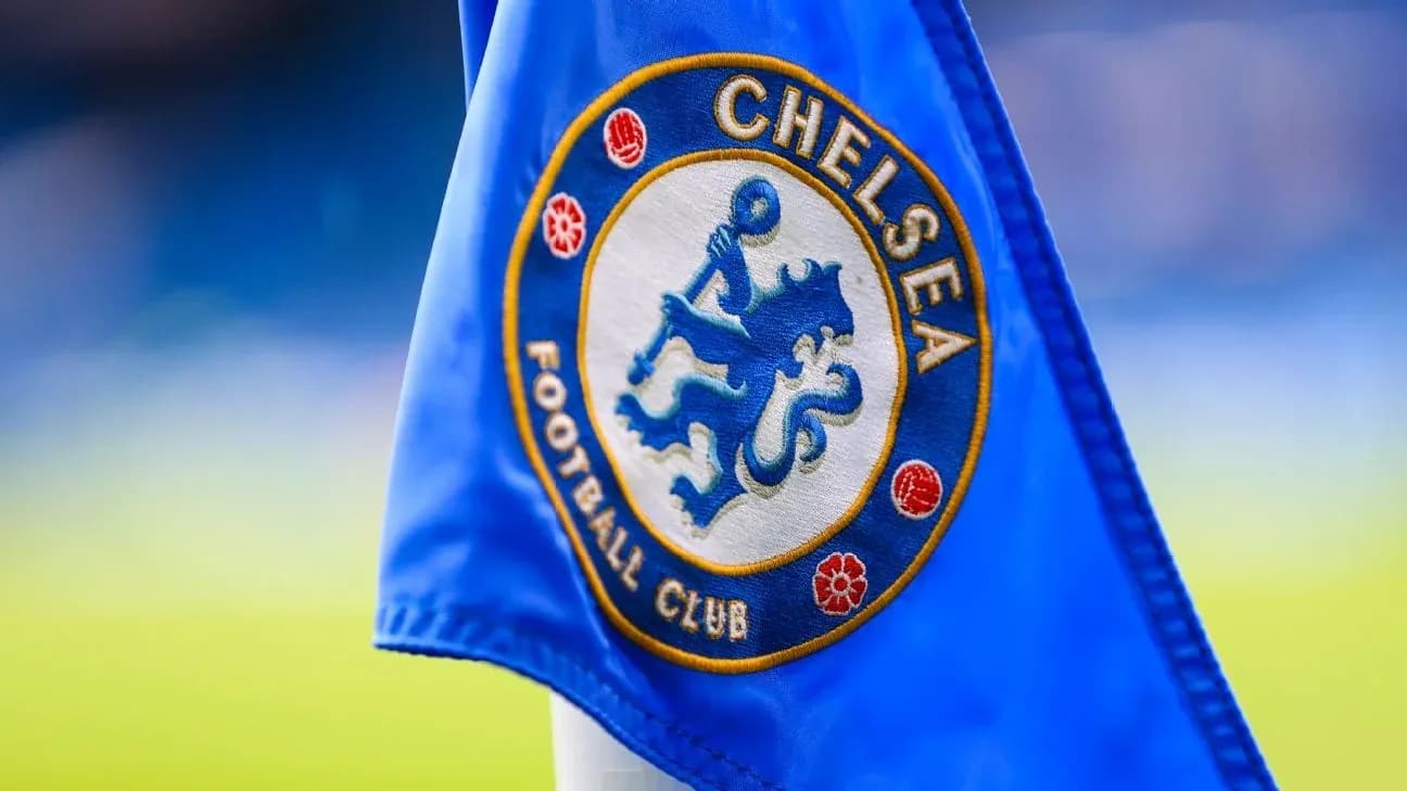 Chelsea Football Club corner flag with logo