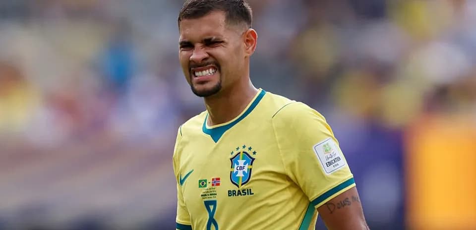 Player in Brazil kit during a match