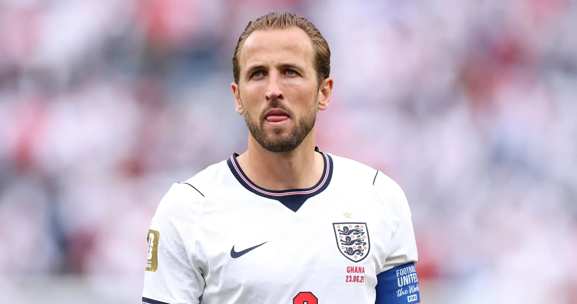 Player wearing England jersey during a match