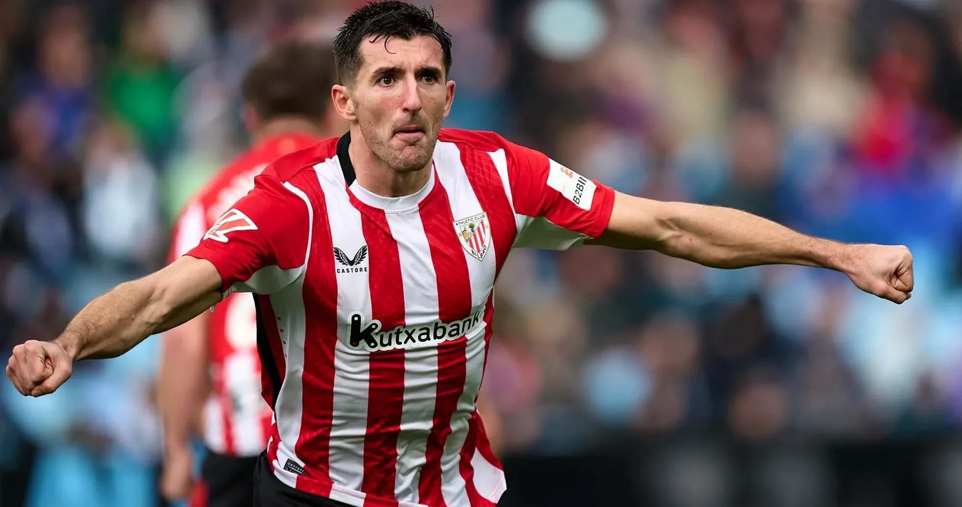 Athletic Club player celebrating a goal
