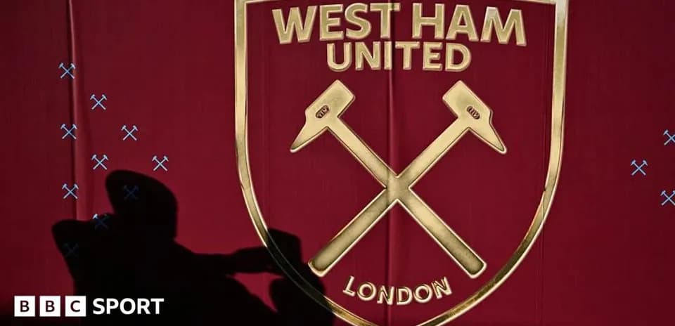 West Ham United logo on red background