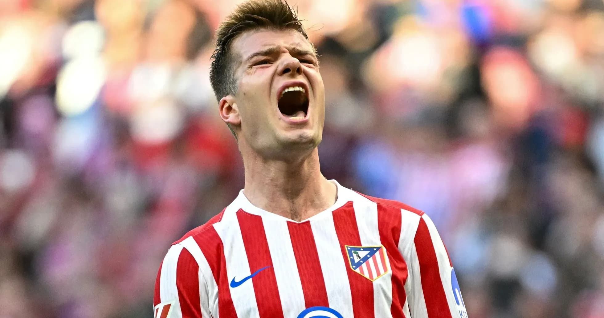 Atletico Madrid player celebrating during match
