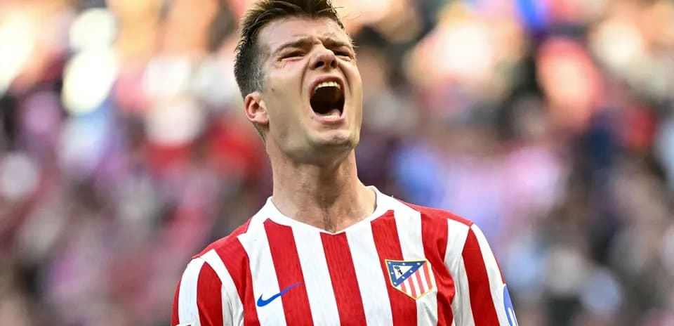 Atletico Madrid player celebrating during match