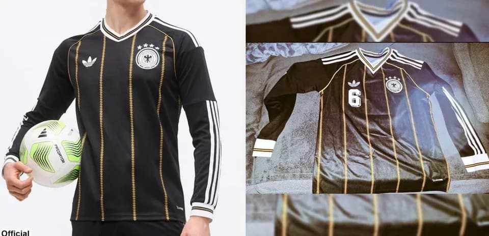 Black German national team jersey with ball