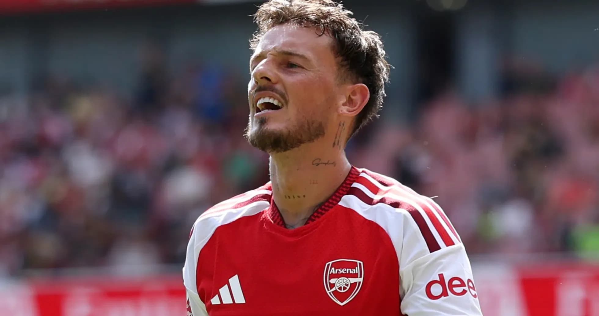 Player in Arsenal kit during a match