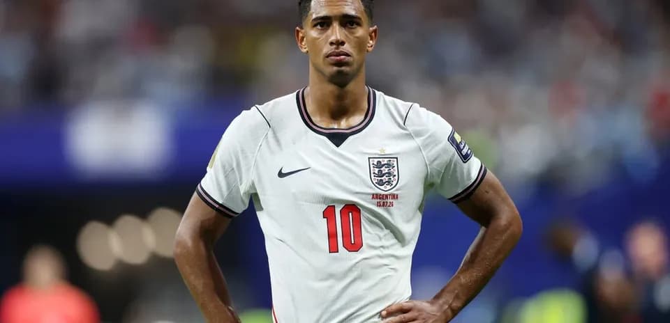 England player standing on the pitch during match