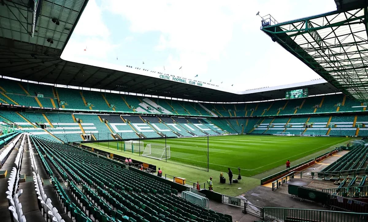 Celtic Park stadium interior with empty seating