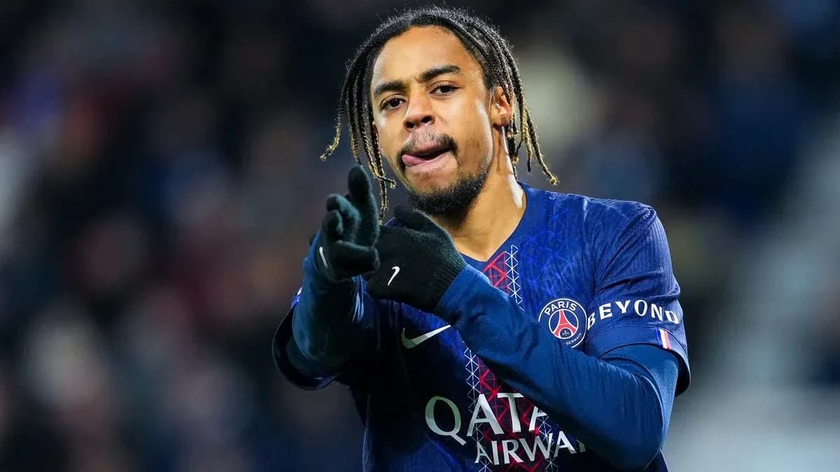 Player celebrating while wearing PSG jersey