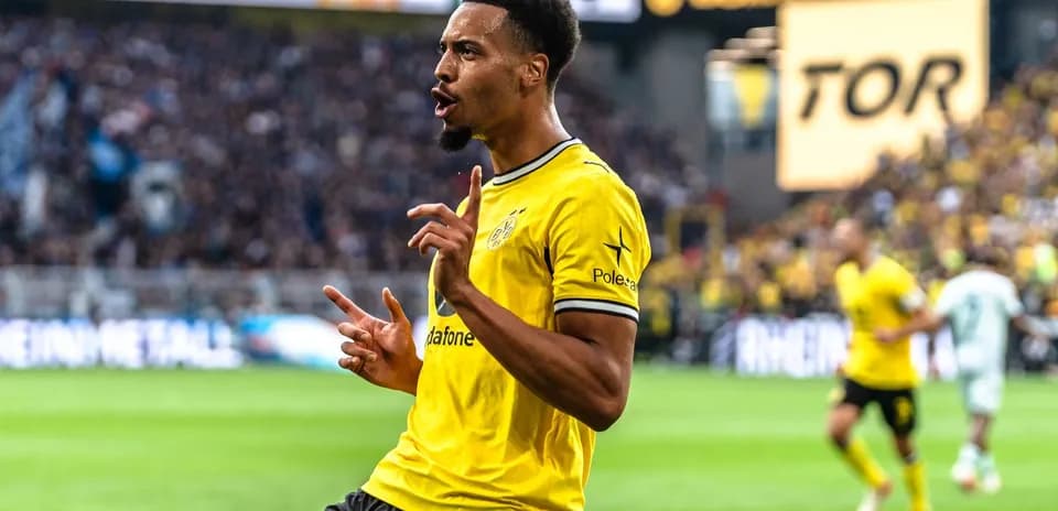 Player celebrating after scoring a goal