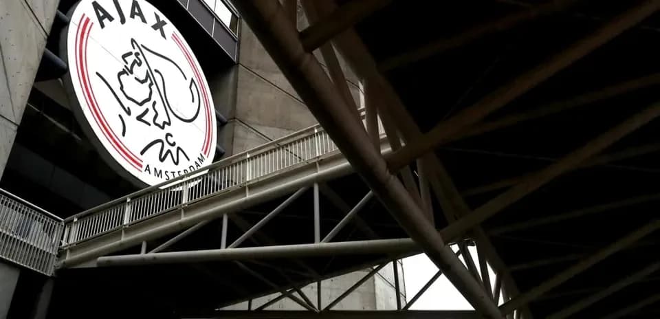 AJAX logo displayed on stadium exterior