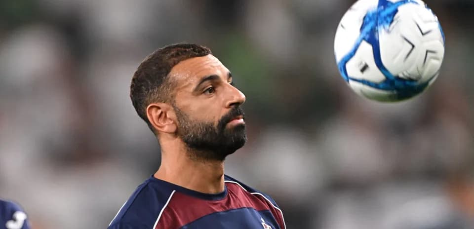 Player practicing with a soccer ball in training