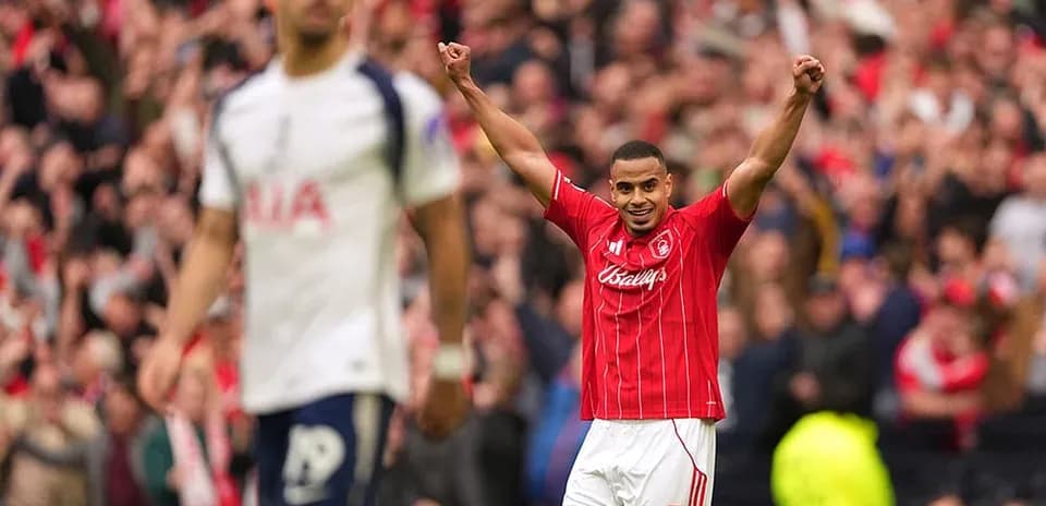 Nottingham Forest player celebrating in match