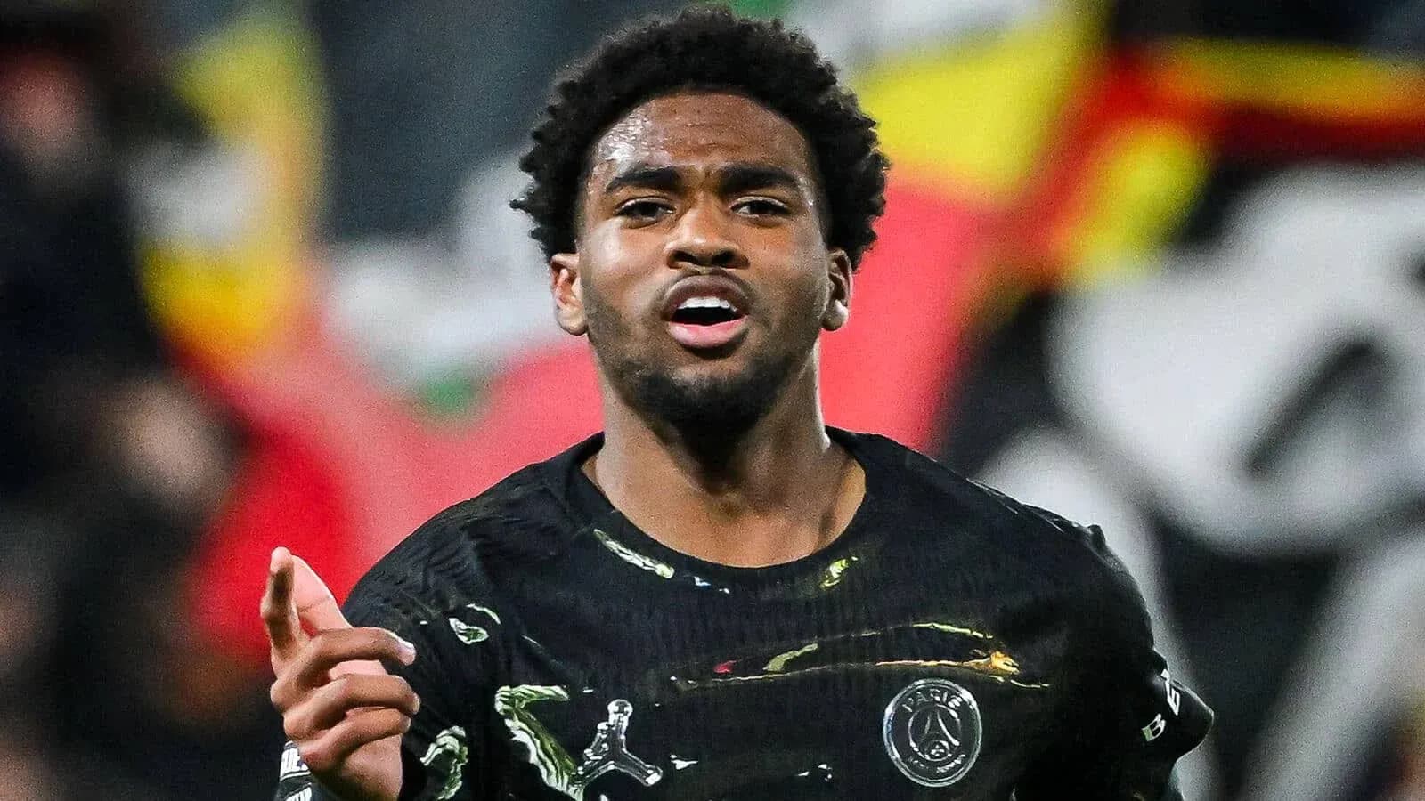 Player celebrating with raised finger during match