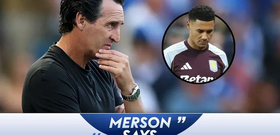 Football manager deep in thought with player inset