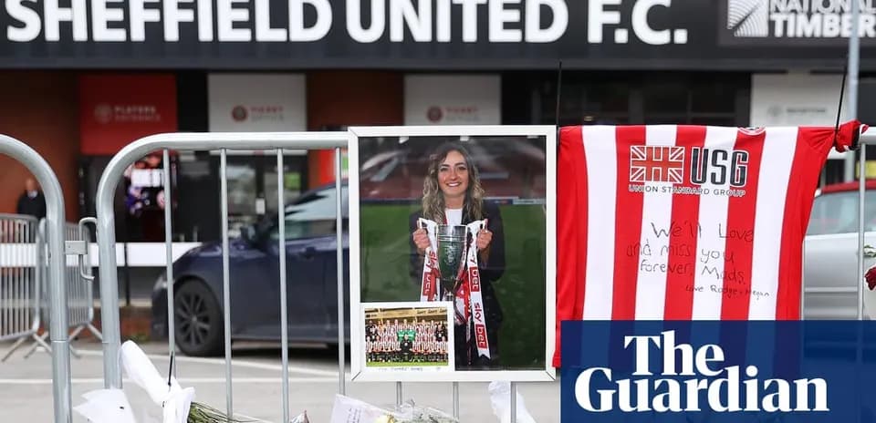 Memorial outside Sheffield United F.C. with flowers and tribute