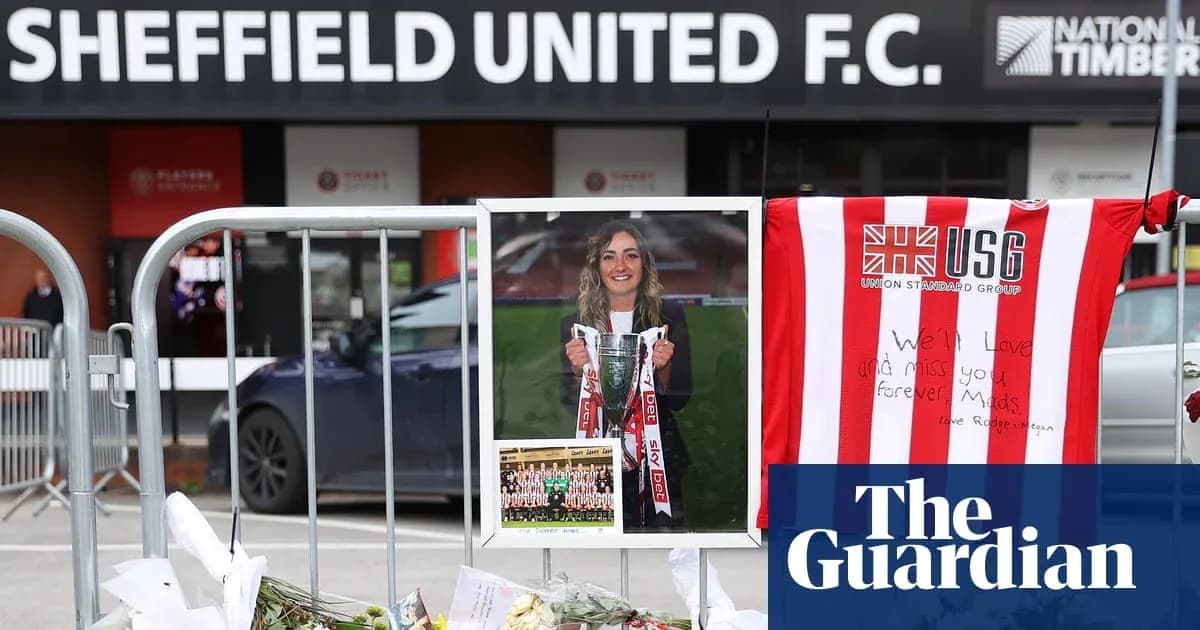 Memorial outside Sheffield United F.C. with flowers and tribute