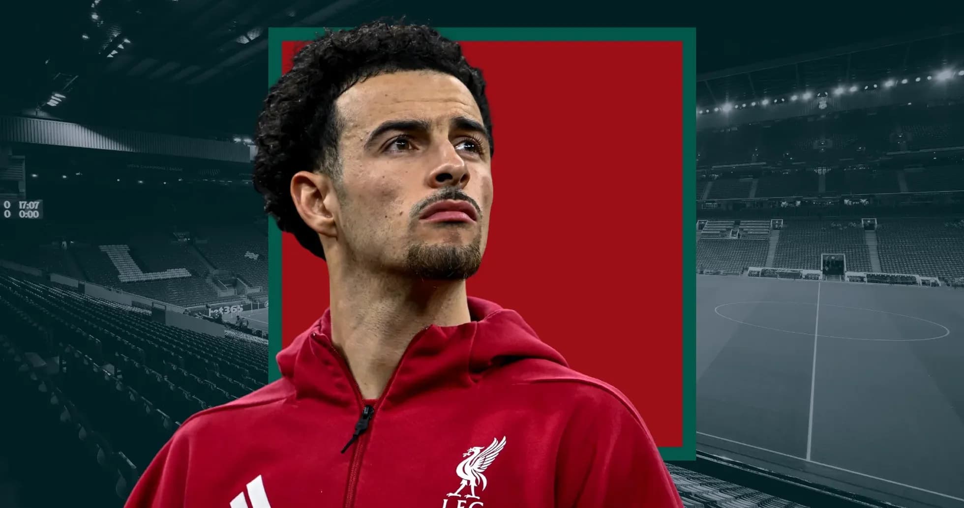 Player in Liverpool FC attire at stadium