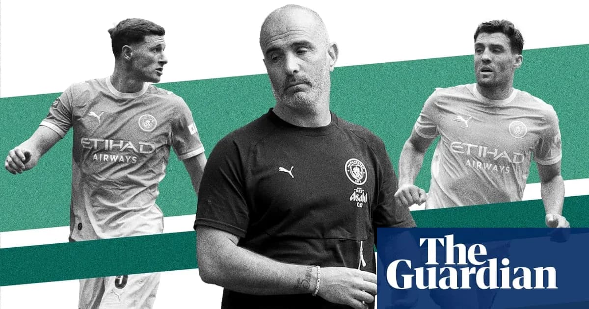 Two players and a coach from Manchester City