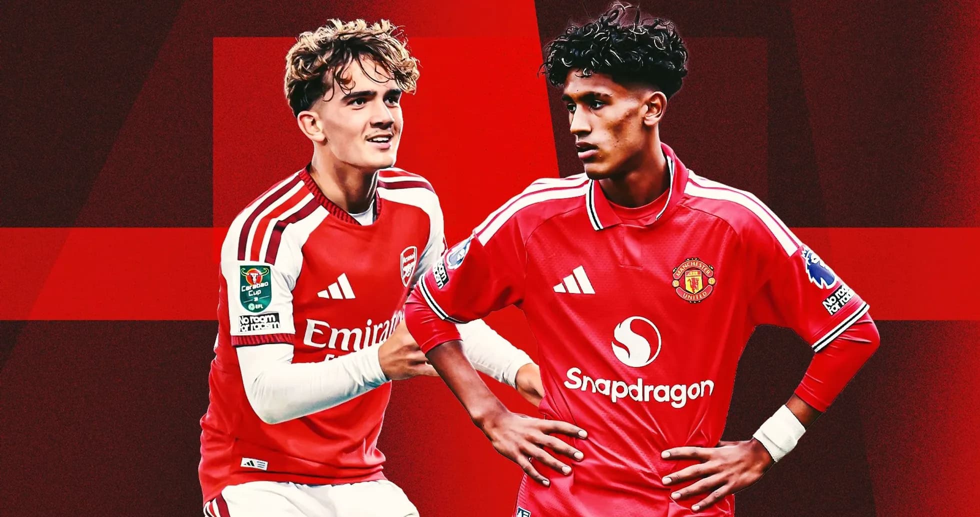Two young players from Arsenal and Manchester United