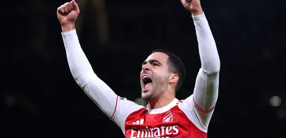 Player celebrating with raised fists after a victory