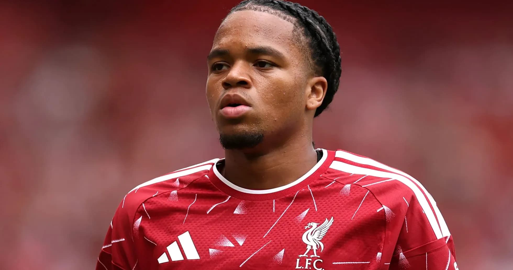 Player in Liverpool jersey during warm-up