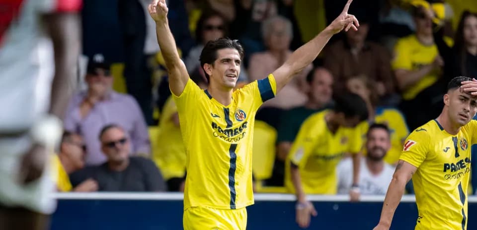 Villarreal player celebrating a goal in La Liga