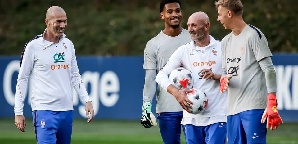 France team members during a training session