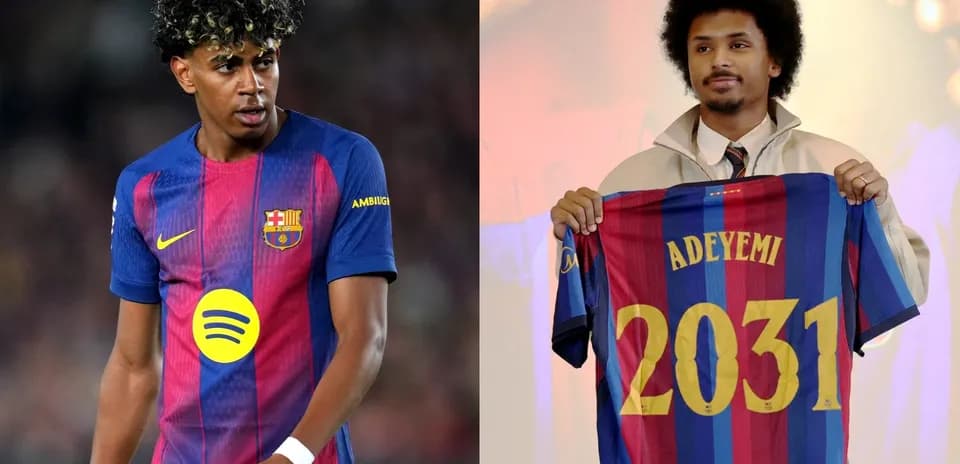 Player in Barcelona jersey and press conference unveiling