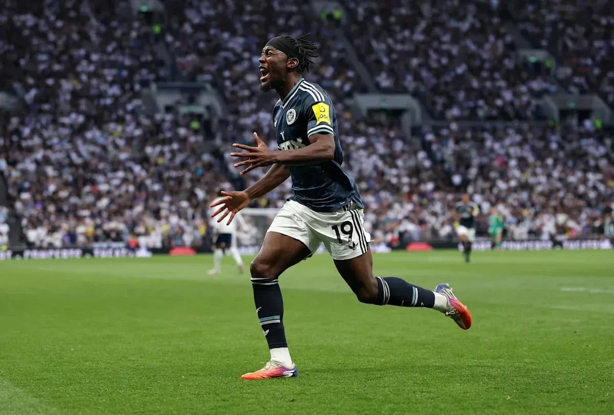Player celebrating a goal on the pitch