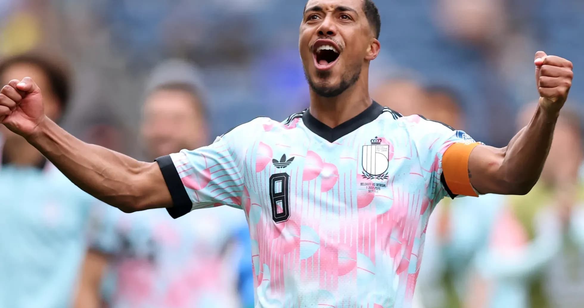 Belgian player celebrating during a match