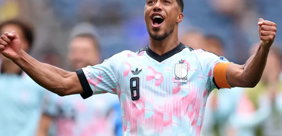 Belgian player celebrating during a match