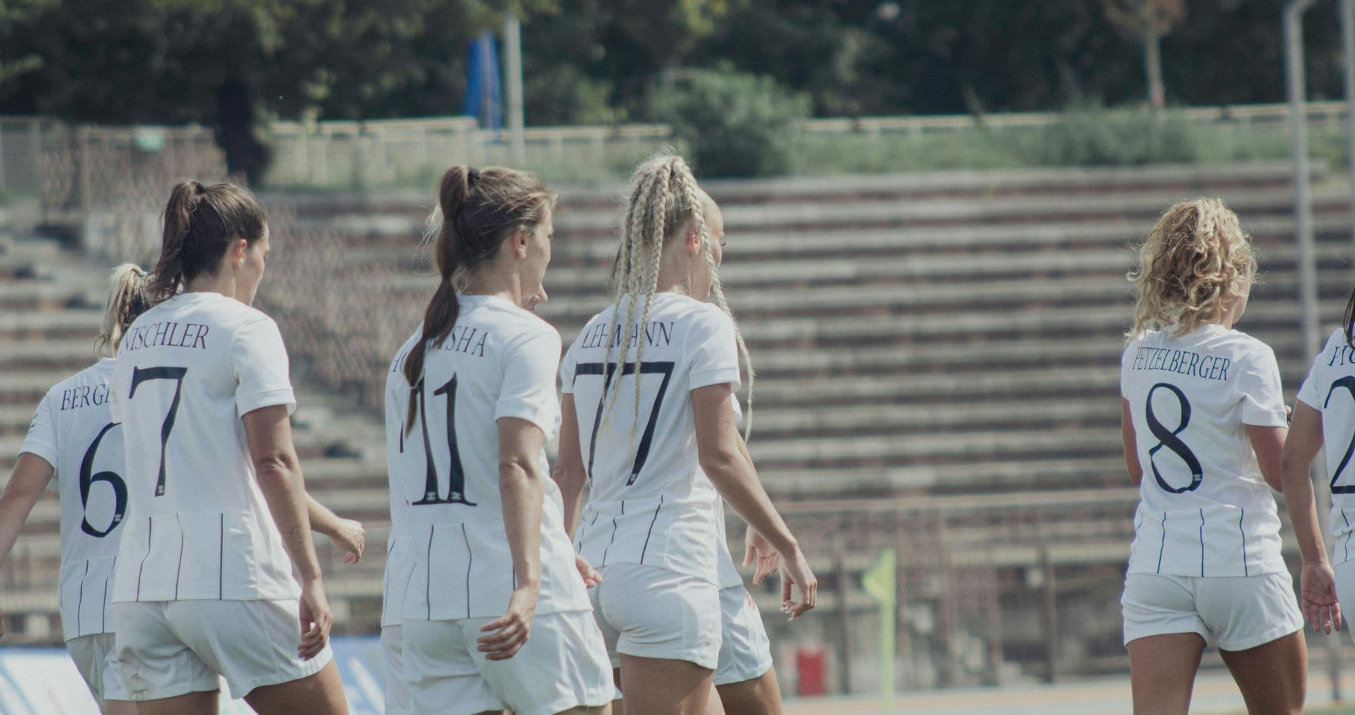 Players walking together before a match