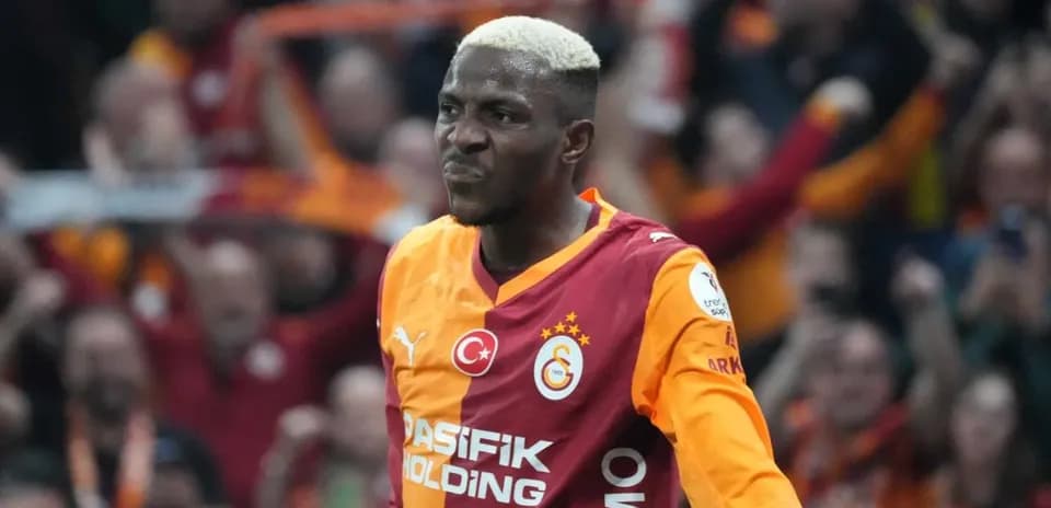Player celebrating after scoring for Galatasaray