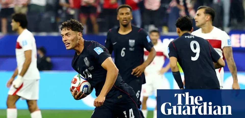 US player celebrating with ball during match