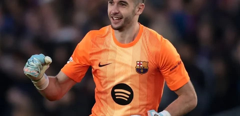 Goalkeeper celebrating during match at stadium