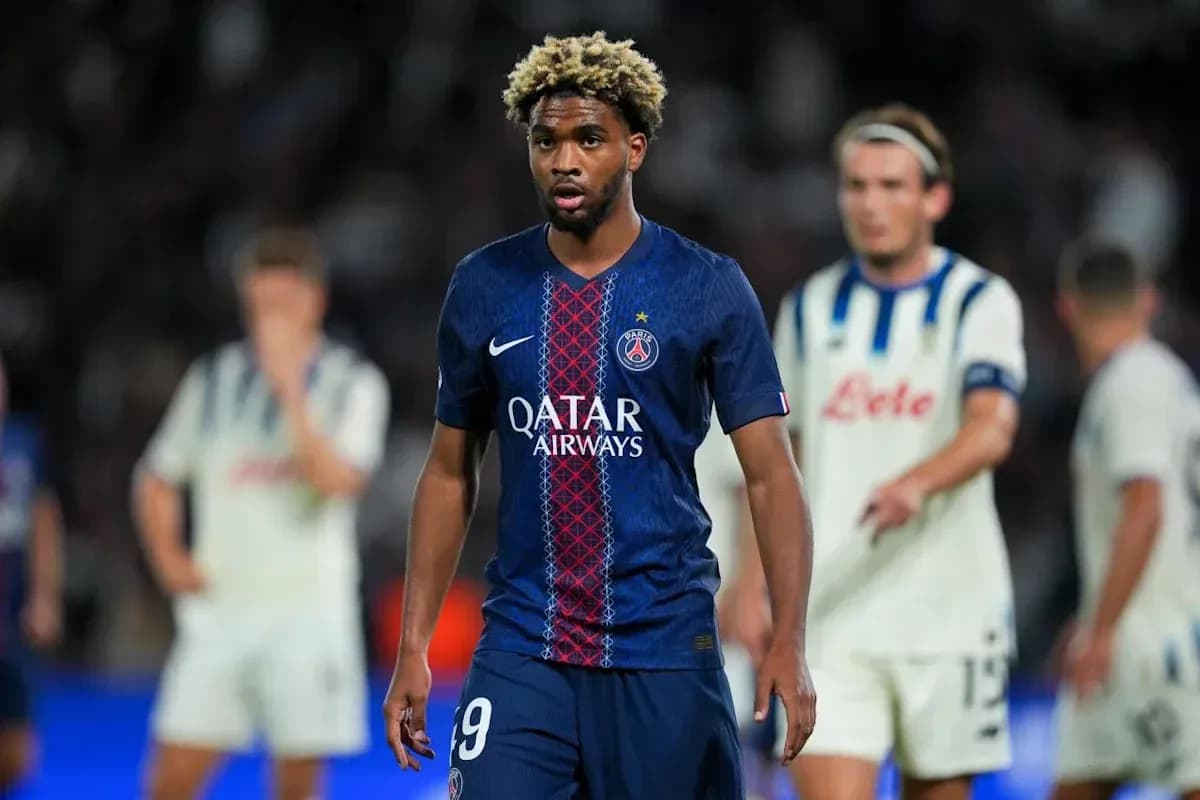 PSG player walking on pitch during match