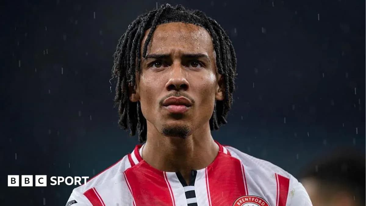 Brentford player looking focused during a match