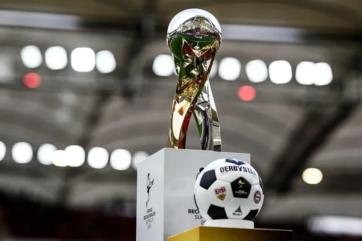 Franz Beckenbauer Supercup trophy and ball