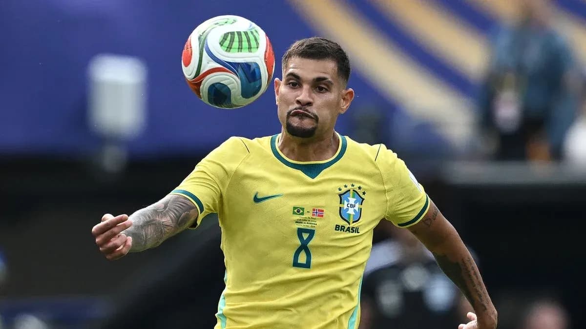 Player controlling ball during soccer match
