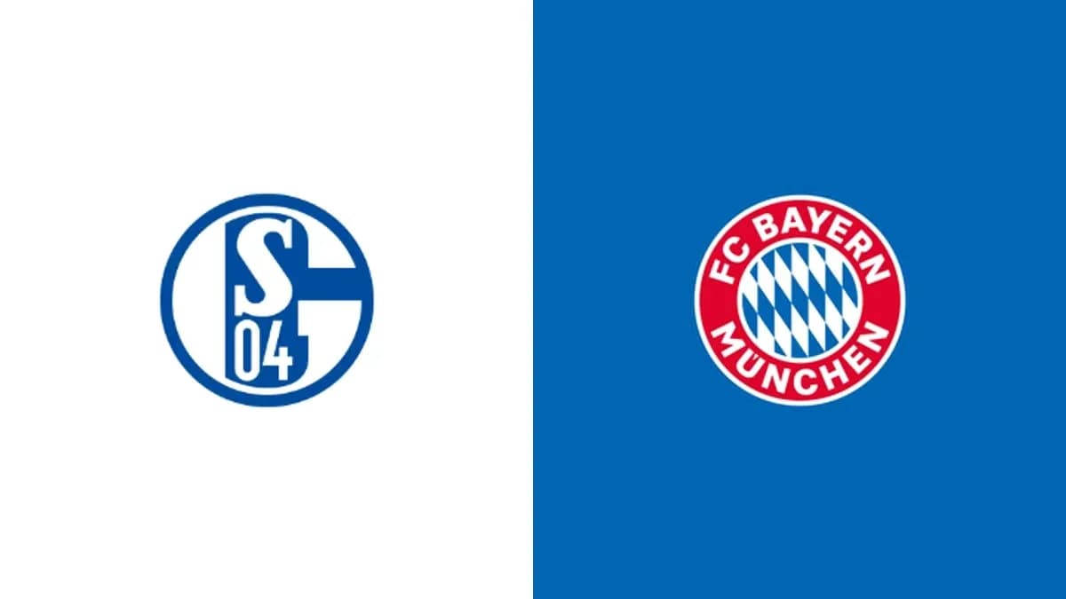 Logos of Schalke 04 and FC Bayern München