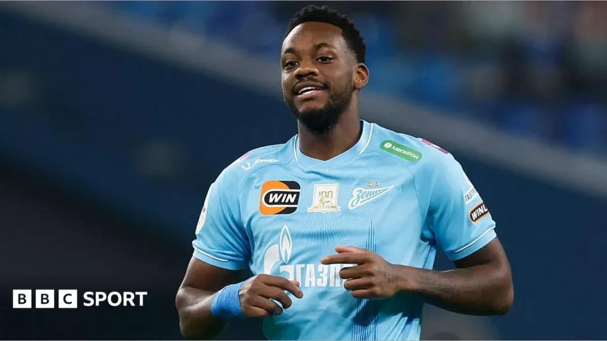Player smiling while wearing Zenit St. Petersburg jersey Player smiling while wearing Zenit St. Petersburg jersey