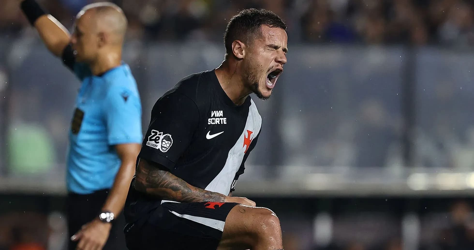 Player celebrating passionately on the field Player celebrating passionately on the field