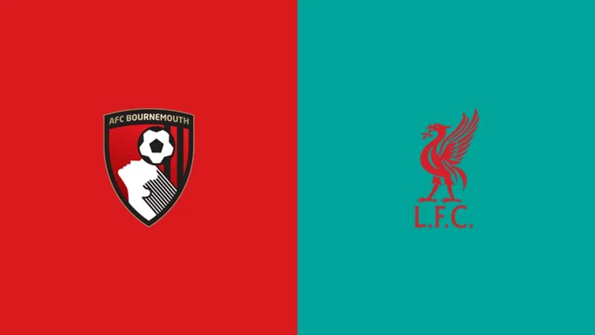 AFC Bournemouth and Liverpool club logos side by side AFC Bournemouth and Liverpool club logos side by side
