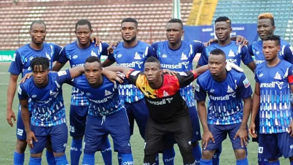 Rivers United team posing for a photo Rivers United team posing for a photo