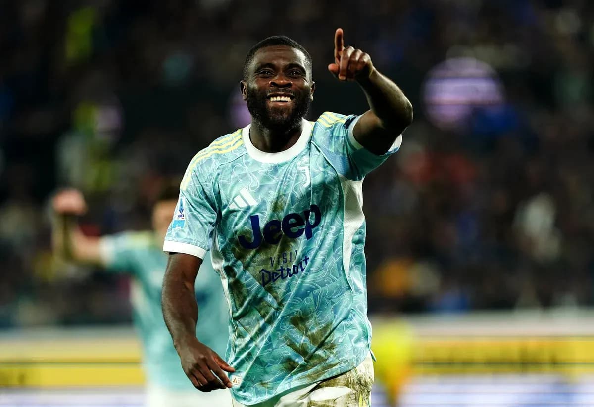 Juventus player celebrating after scoring a goal Juventus player celebrating after scoring a goal