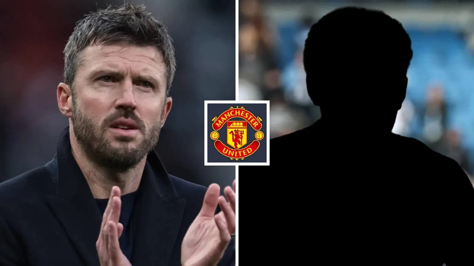 Michael Carrick gesturing, Manchester United logo displayed Michael Carrick gesturing, Manchester United logo displayed