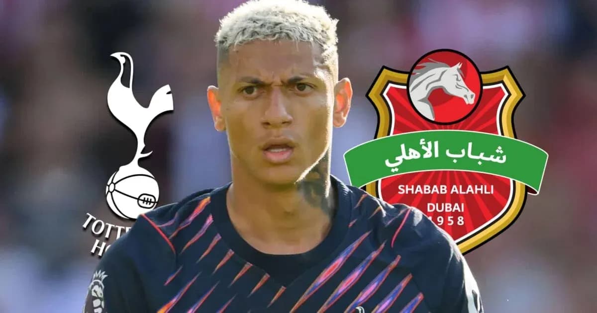 Player from Tottenham Hotspur with club logos Player from Tottenham Hotspur with club logos