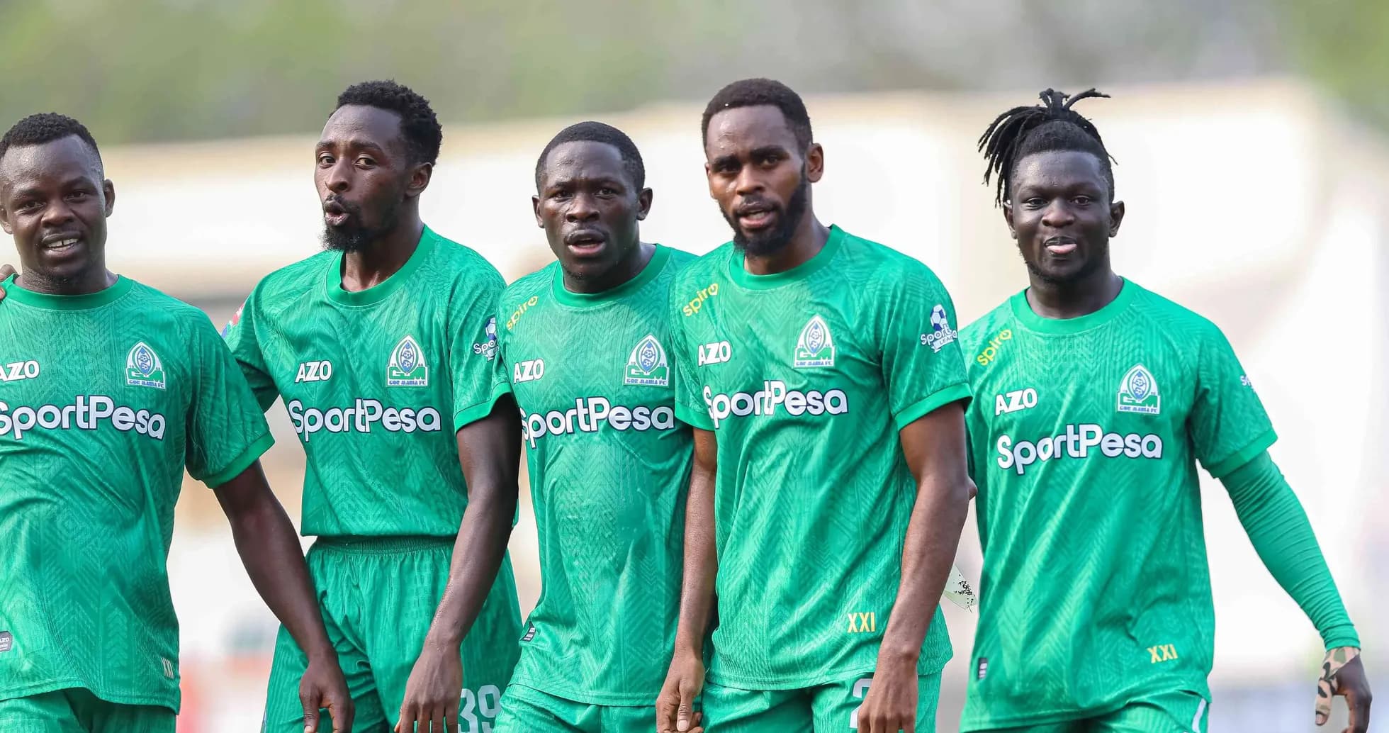GOR Mahia players celebrating together GOR Mahia players celebrating together