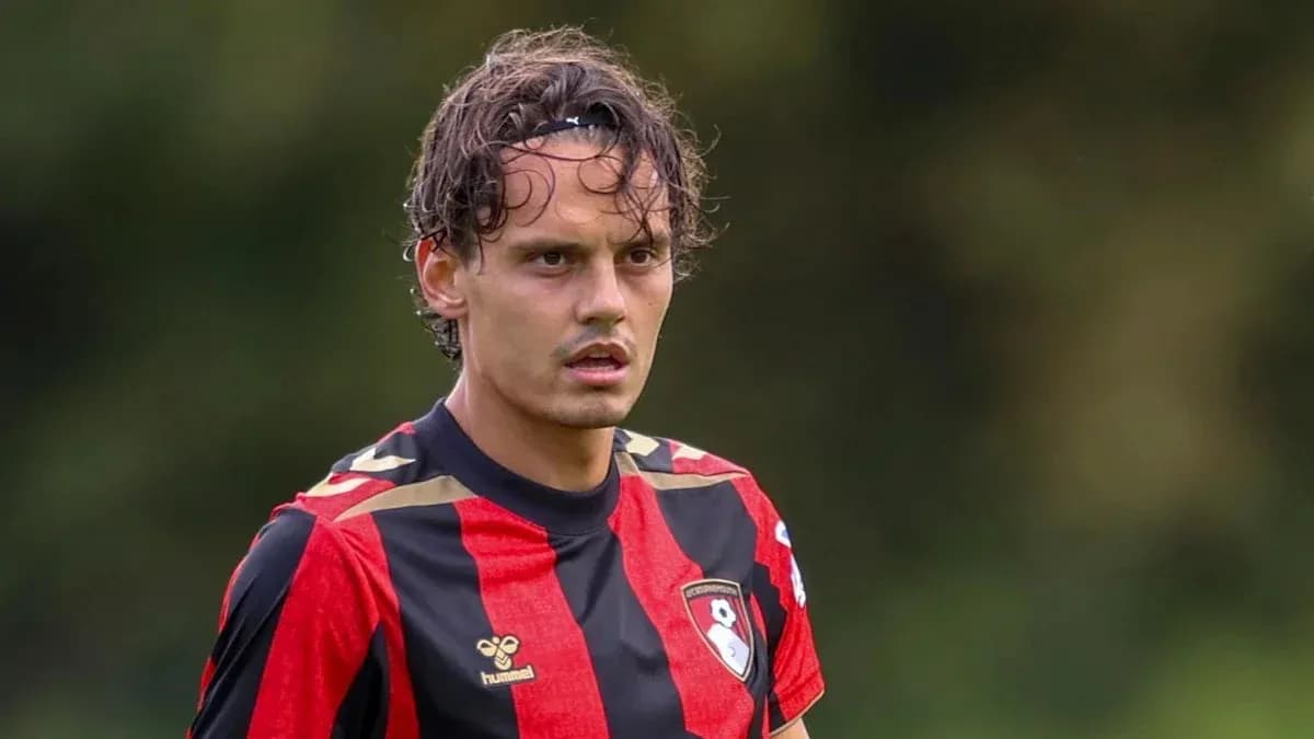 Player wearing Bournemouth jersey on the field Player wearing Bournemouth jersey on the field