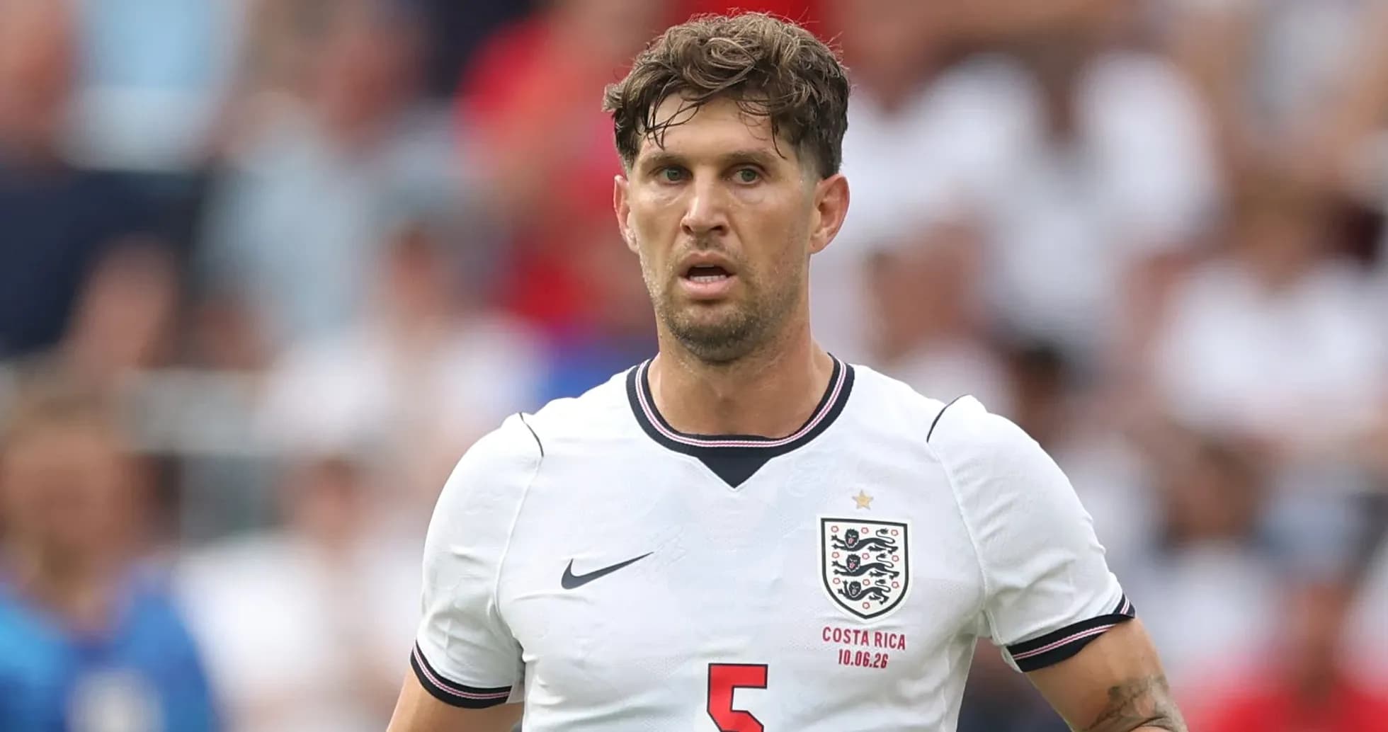 Player wearing England kit during a match Player wearing England kit during a match